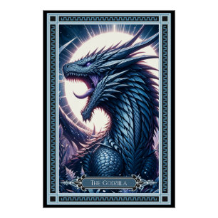 Poster La carte Godzilla Tarot