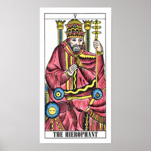 Poster La carte Hierophant Tarot