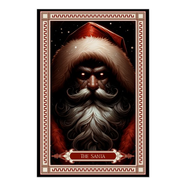 Poster La carte Père Noël Tarot (Devant)