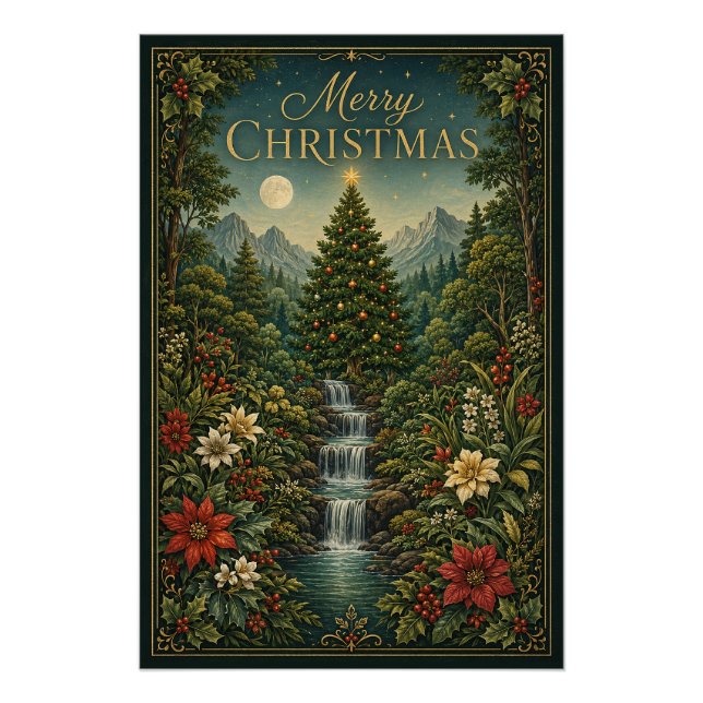 Poster La Cascade de la Magie de Noël (Devant)