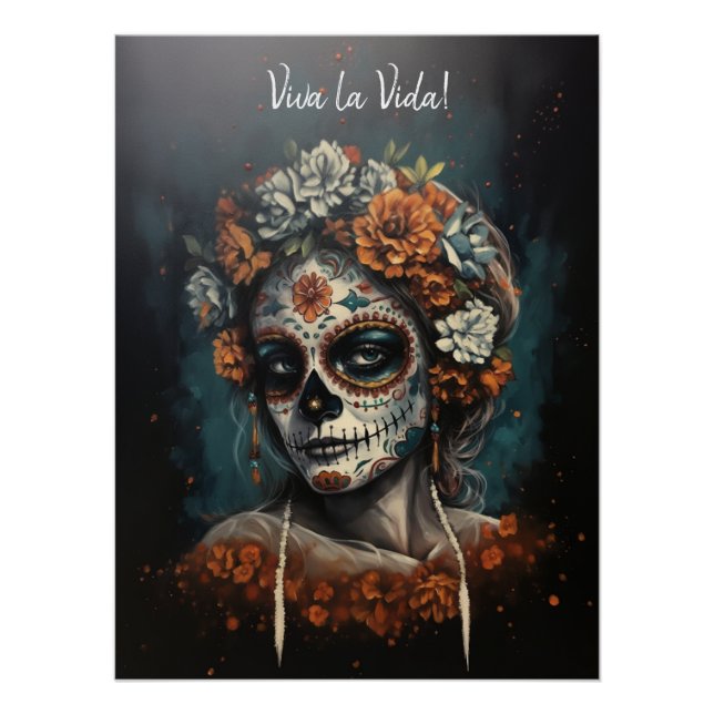 Poster La Catrina Esprit Éternel Dia de los Muertos (Devant)