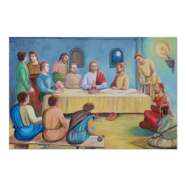 Poster La Cène : Jésus et les disciples (Devant)