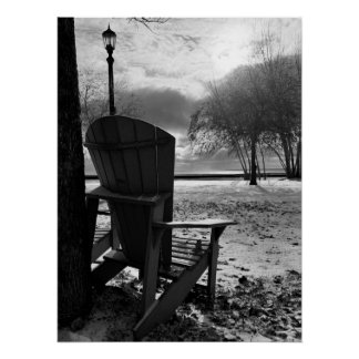 Poster La Chaise Vide au bord du Lac