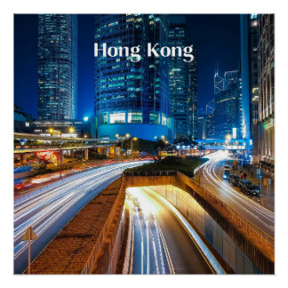Poster La circulation urbaine de Hong Kong
