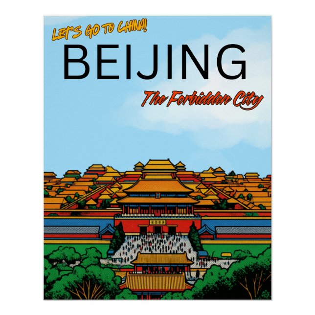 Poster La Cité interdite Pékin Chine voyage  (Devant)