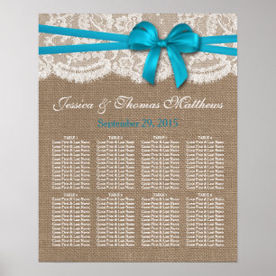 Poster La collection de Mariages Rustic Blue Bow assise