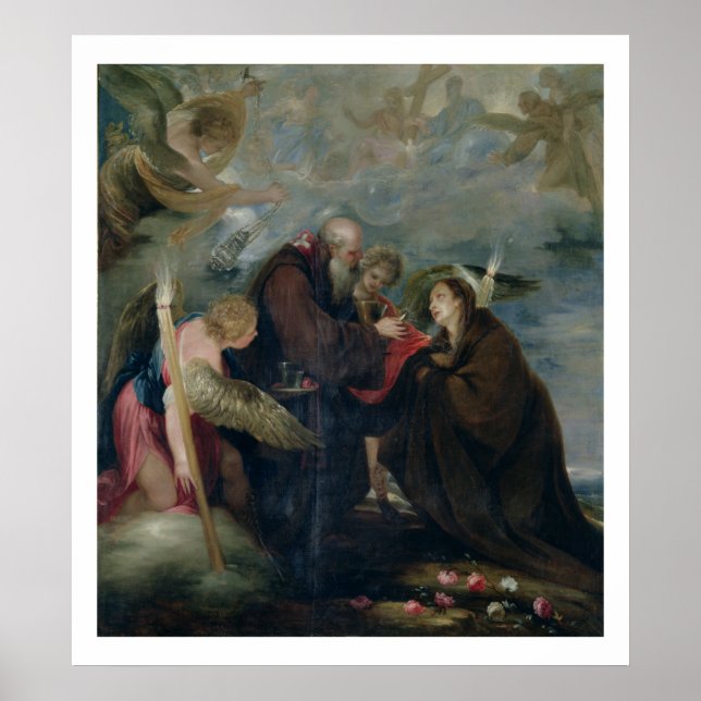Poster La Communion de Ste Rose de Viterbe (La Vierge) (Devant)
