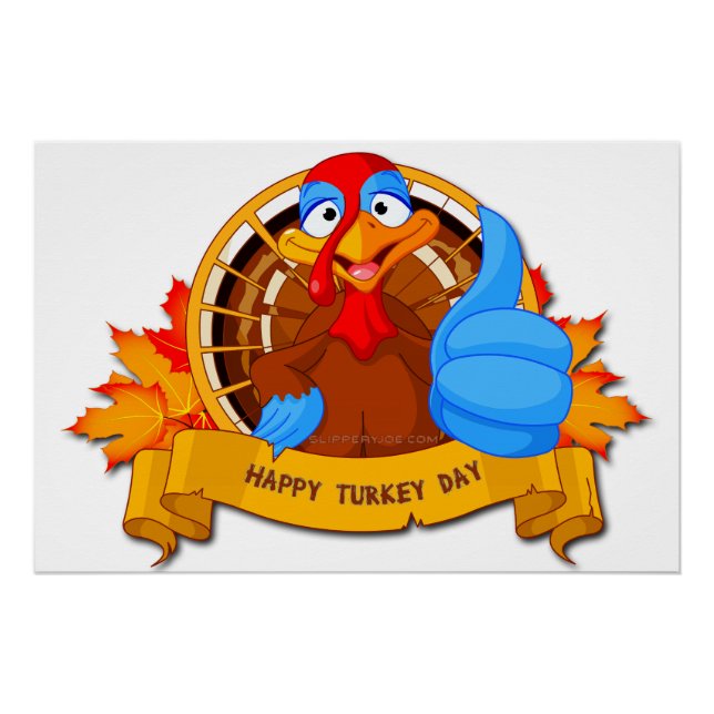 Poster La conception amusante de Thanksgiving de style de (Devant)