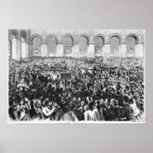 Poster La Corbeille à la Bourse de Paris, 1873