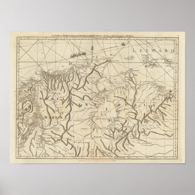 Poster La côte de Tierra Firma de Carthagène (Devant)