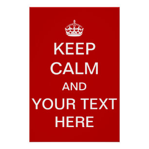 Poster La coutume personnalisée gardent le calme et