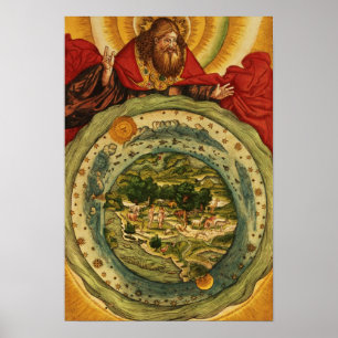 Poster La création, de la bible de Luther, c.1530