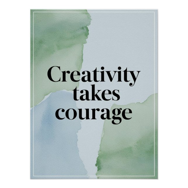 Poster La créativité exige du courage (Devant)
