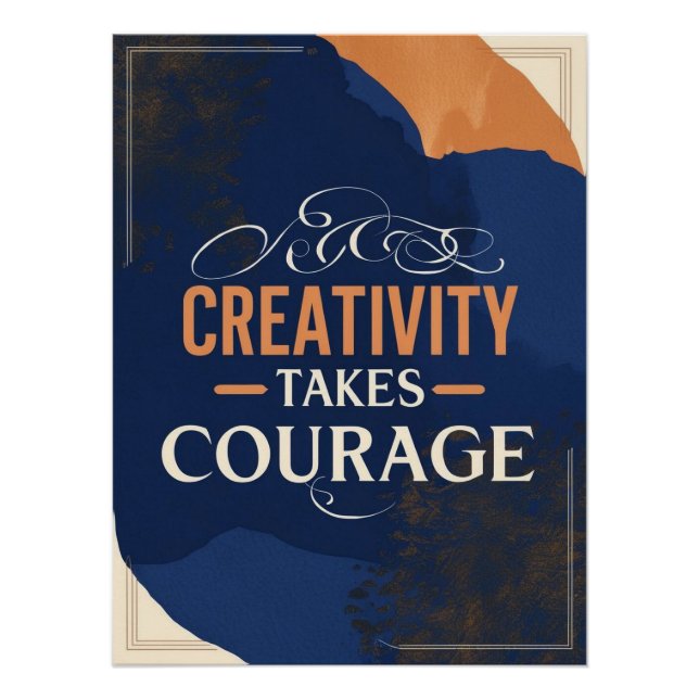Poster La créativité exige du courage (Devant)