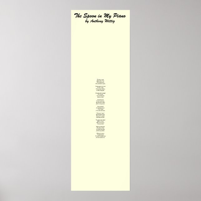 Poster La cuillère dans mon piano (Devant)