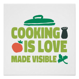 Poster La cuisine Est Amoureuse Et Visible