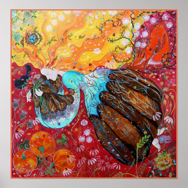 Poster La Dame de la nature et les saisons de l'année (Devant)