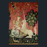Poster La Dame et la licorne : 'Vue'<br><div class="desc">La Dame et l'Unicorne de l'Ecole Française : "Vue" située au Musée National du Moyen Age et des Thermes de Cluny,  Paris. La Dame et la licorne : 'Sight' a été créée vers le 15ème siècle.</div>