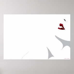 Poster La Dame Portait Le Rouge