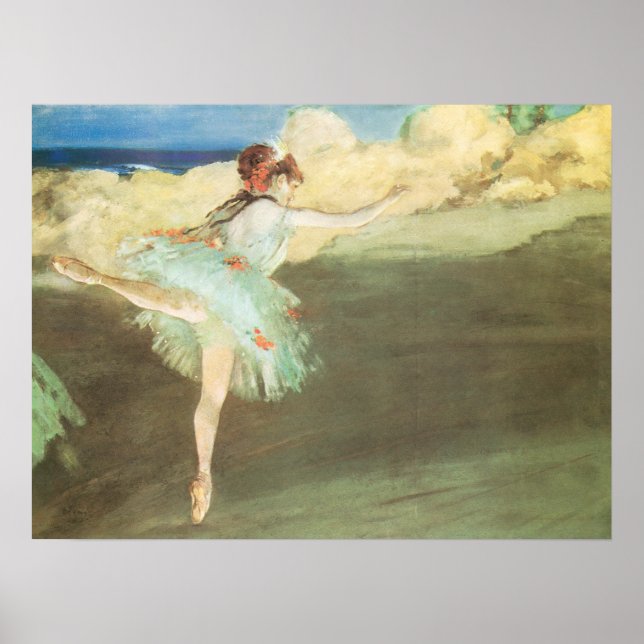 Poster La Danseuse sur la pointe par Edgar Degas (Devant)