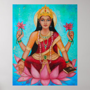 Poster La déesse Lakshmi - Art original de Dori Hartley