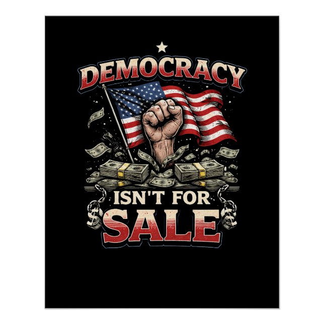 Poster La démocratie n'est pas à vendre (Devant)