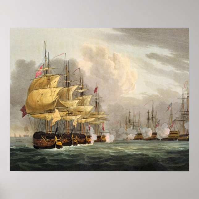 Poster La destruction de la flotte danoise avant Copenhag (Devant)