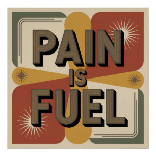 Poster La douleur est du carburant