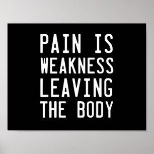 Poster La douleur est faiblesse partant du corps