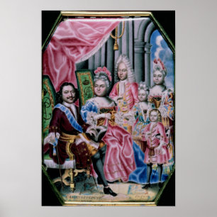Poster La Famille de l'Empereur Pierre I, le Grand, 1717