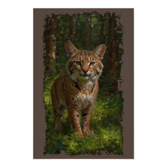Poster La faune de la forêt de Bobcat (Devant)