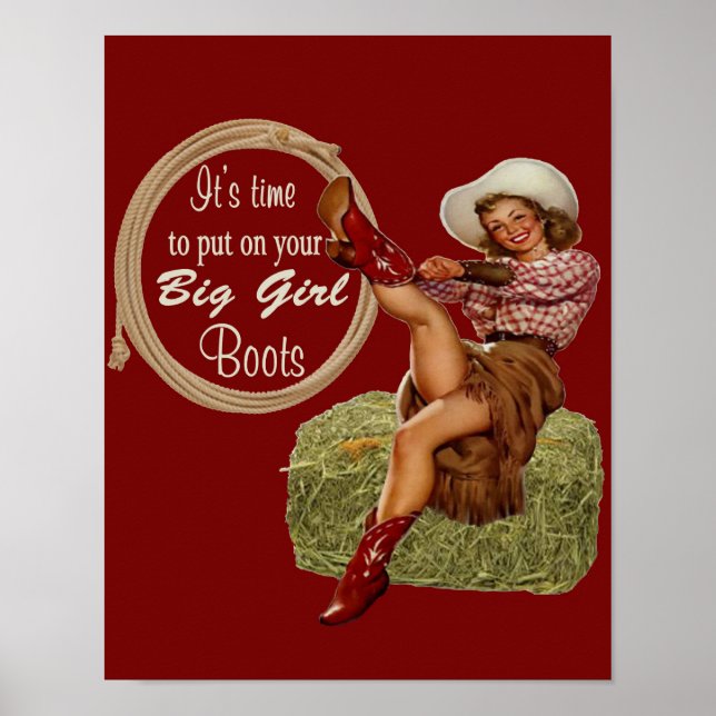 Poster La Femme Met Sur Vos Grosses Filles Bottes (Devant)
