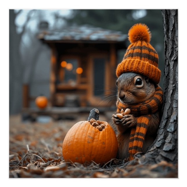 Poster La fête forestière secrète de l'écureuil Ai image (Devant)