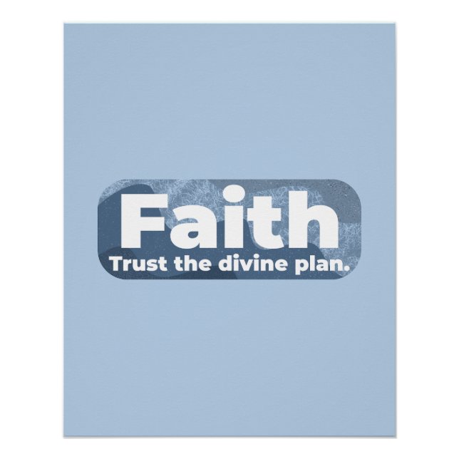Poster La foi Faire confiance au plan divin (Devant)