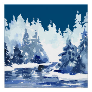 Poster La forêt d'hiver
