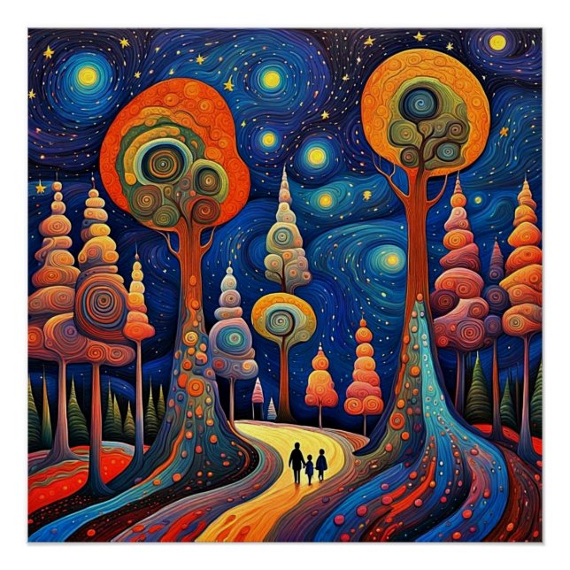 Poster La forêt enchantée en étoile (Devant)