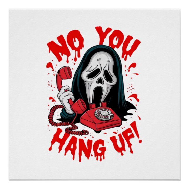 Poster la franchise _Scream_ détenant un redphone (Devant)