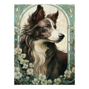 Poster La frontière Collie Dog 001 - Natalia Mucha