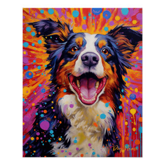 Poster La frontière Collie Dog 002 - Zetton Ziana