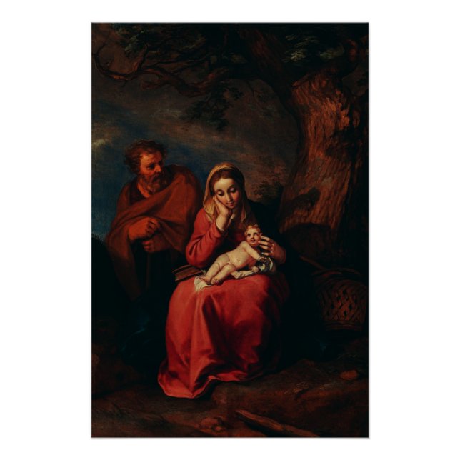 Poster La Fuite en Égypte par Abraham Bloemaert  (Devant)