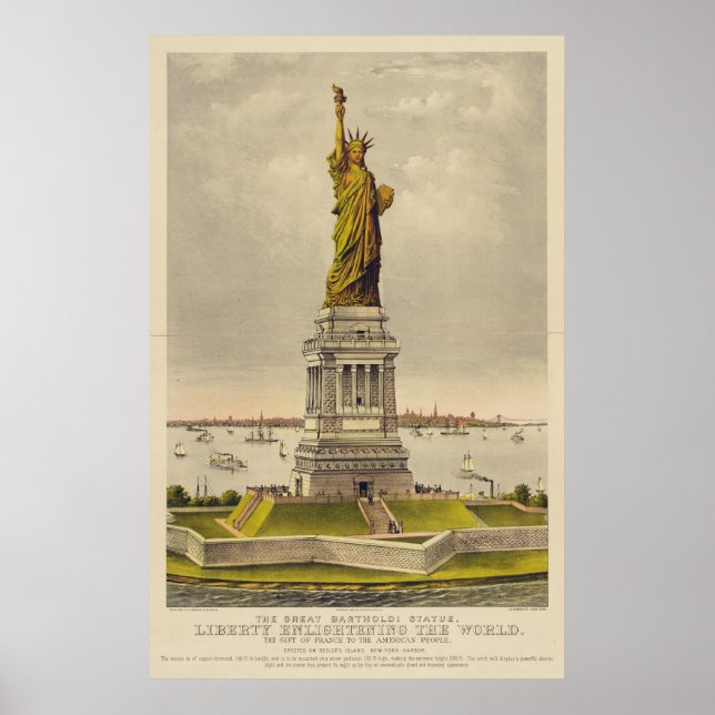 Poster La Grande Statue Bartholdi de la Liberté (Devant)