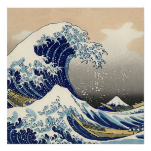 Poster La Grande Vague de Kanagawa Hokusai