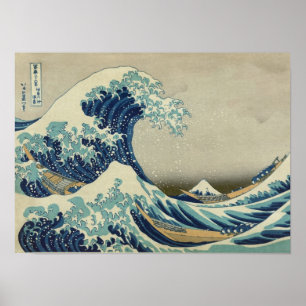Poster La grande vague outre de Kanagawa