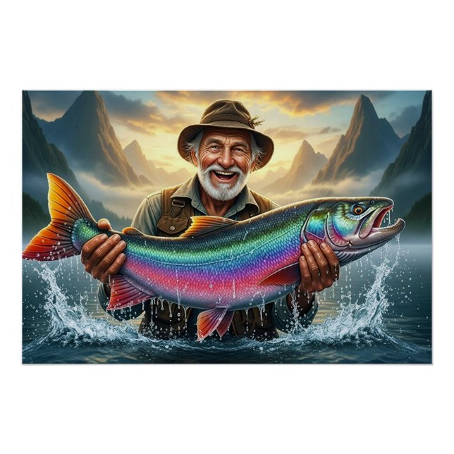Poster La grosse prise de pêche du pêcheur  (Devant)
