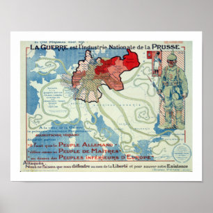 Poster La Guerre est l'Industrie Nationale de la Prusse