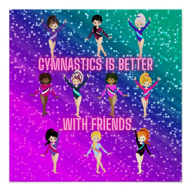Poster La Gymnastique Est Mieux Avec Les Amis Super Spark (Devant)