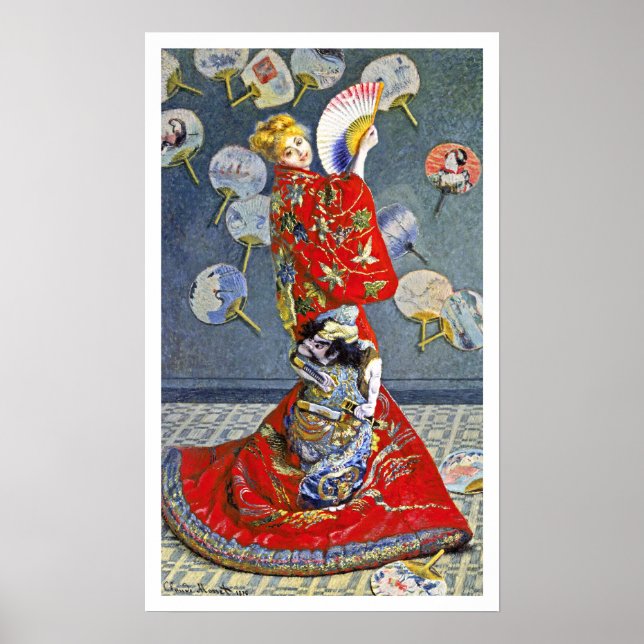 Poster La Japonaise par l'impressionniste français Monet (Devant)