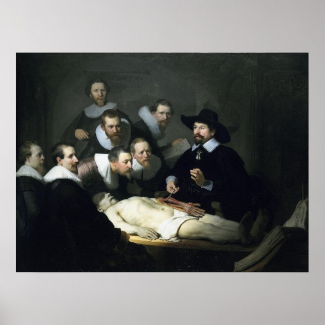 Poster La leçon d'anatomie du Dr Nicolaes Tulp (Devant)
