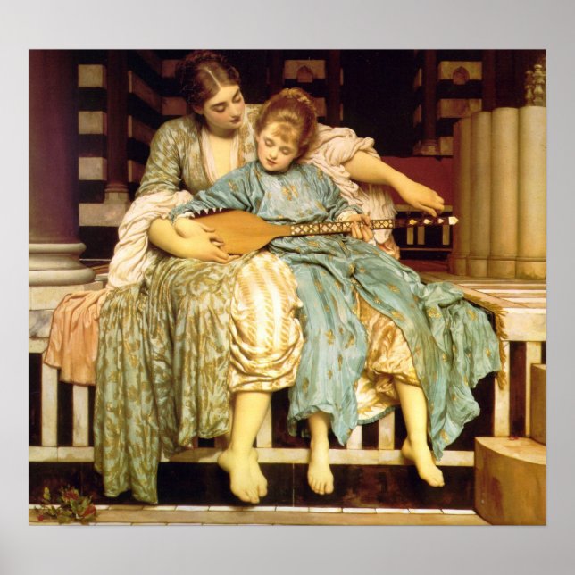 Poster La leçon de musique de Frederic Leighton (Devant)