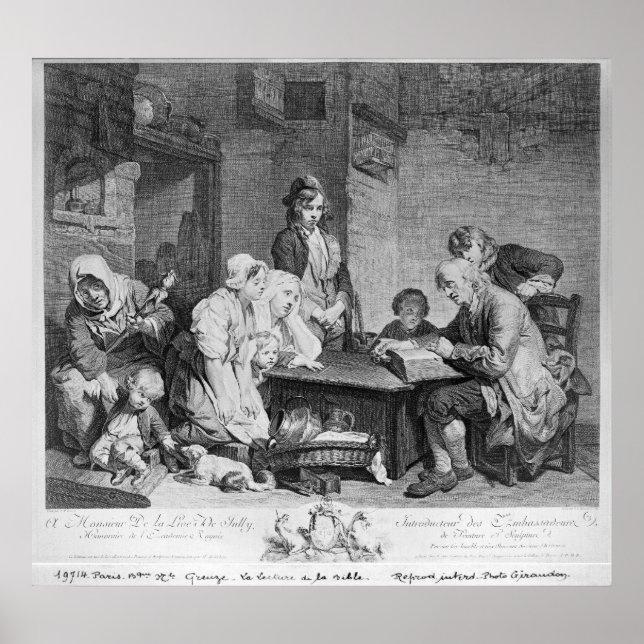 Poster La lecture de la Bible (Devant)